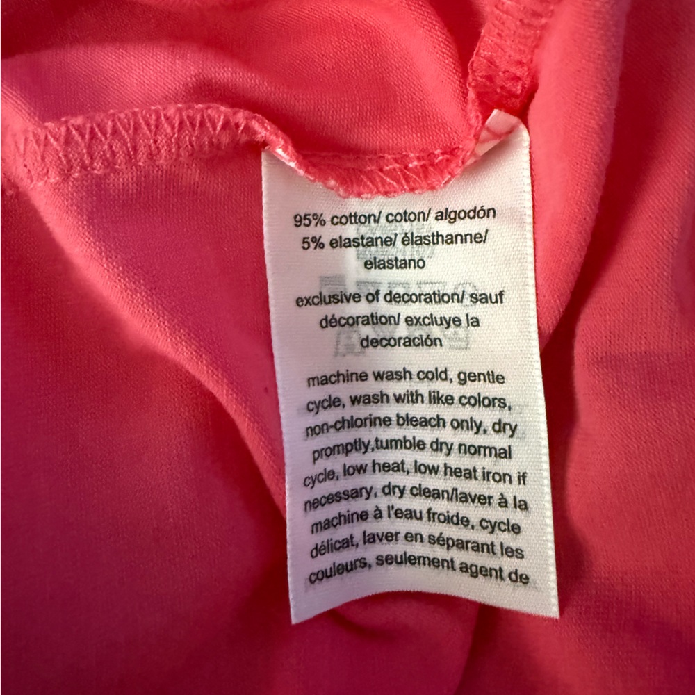 NWOT Tommy Hilfiger SZ M Women's Pink V-Neck Top. slim fit. Never worn - Picture 8 of 8